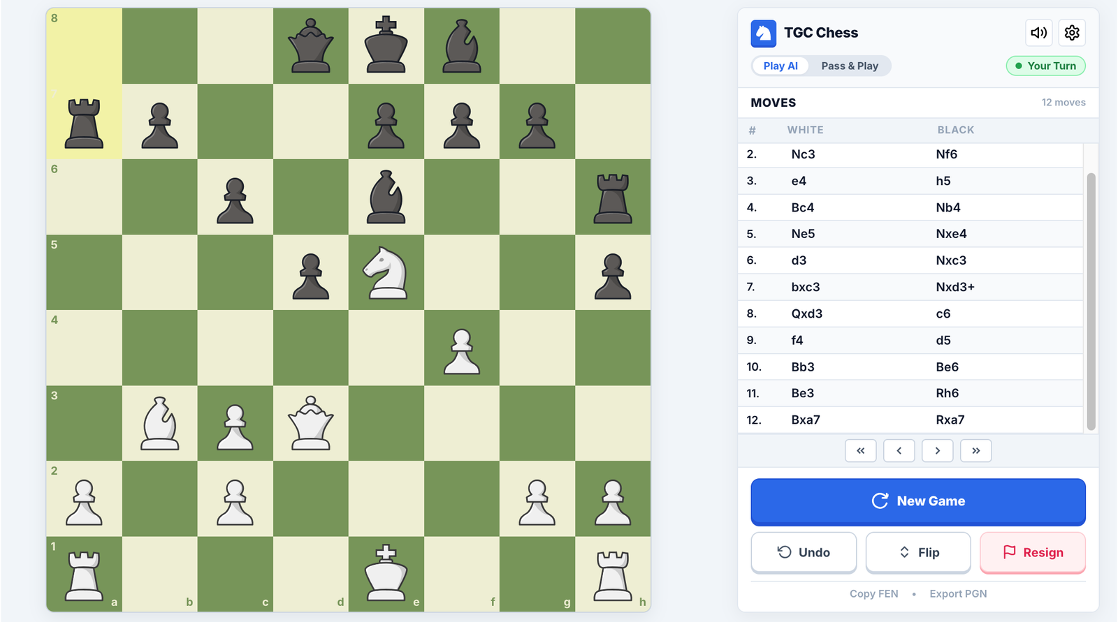 TGC Chess Flank Attack & Bishop Infiltration