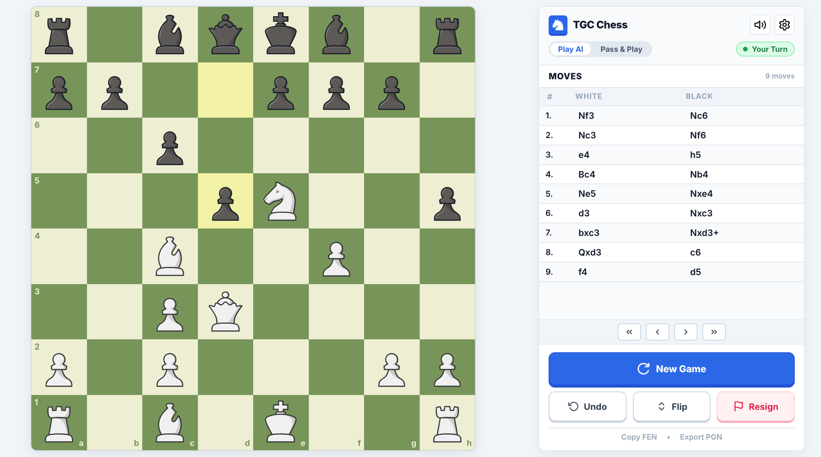 TGC Chess Central Knight Outpost