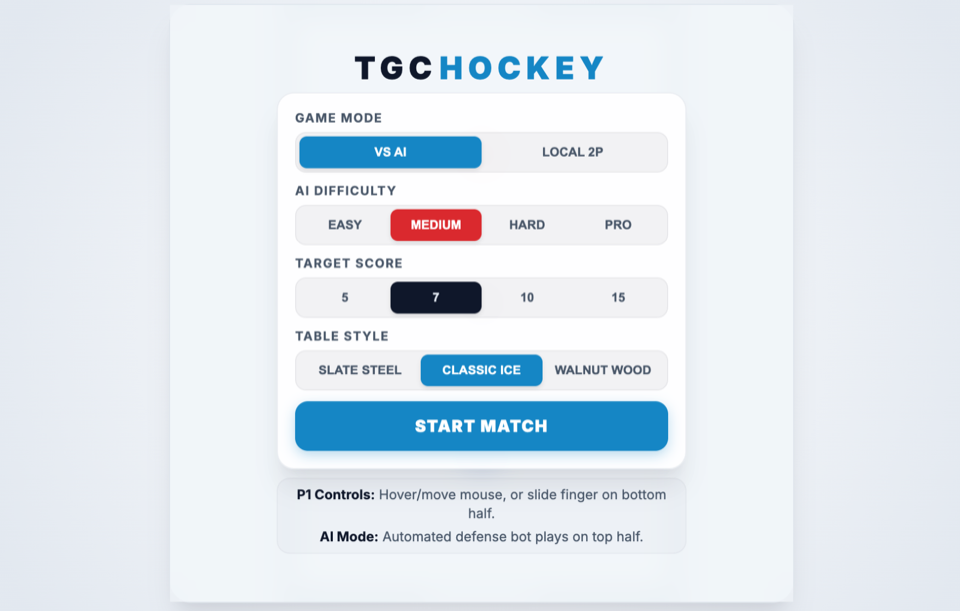 TGC Hockey gameplay screenshot 1